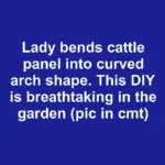 Lady submerges 50 sliced PVC pipe rings into metallic liquid copper paint. Neighbors keep asking about this front yard hack!